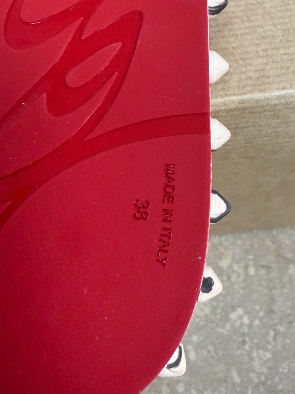 Christian Louboutin White & Black Animal Print Studded Donna Loubi Flip Flops 38 - Picture 8 of 16